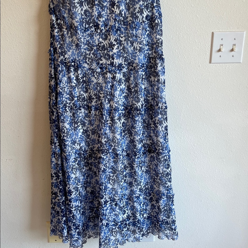 Jones New York Blue Floral Midi Dress - Picture 7 of 8